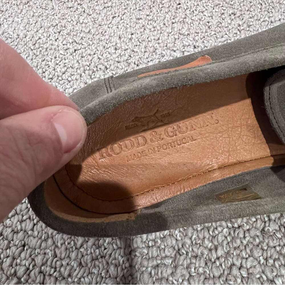 Rodd & Gunn Men Moana Loafer Shoes Size 12, 45 Green Gray Slip On Suede Leather - Picture 15 of 16